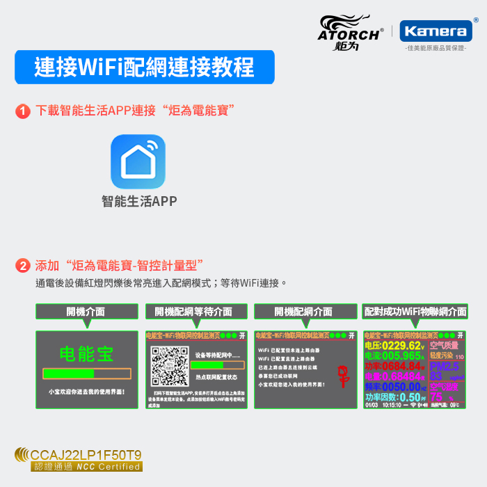 電能寶-WiFi版ATORCH 炬為JL24WB AC 電壓電流功率測試儀| 7-11 i預購購物