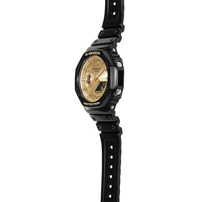 CASIO 卡西歐G-SHOCK 2100八角金屬光雙顯手錶-金面| 7-11 i預購購物