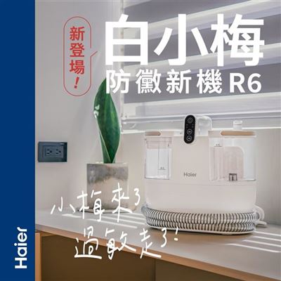 【Haier海爾】白小梅防黴織物清潔機R6 兩段溫度切換/內贈4個刷頭
