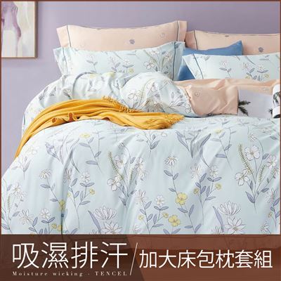 DON 吸濕排汗天絲床包枕套組(加大)-多款任選