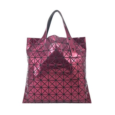 【ISSEY MIYAKE 三宅一生】BAOBAO 10x10鏡面托特包-紫紅 [平輸]