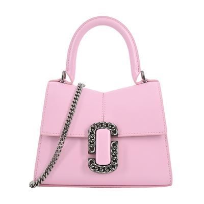 【MARC JACOBS】ST MARC牛皮翻蓋手提/斜背包-小/粉 [平輸]